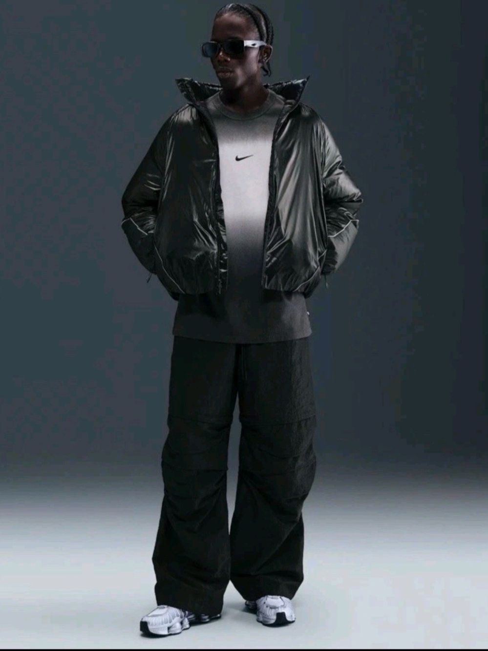 Nike Tech Bubble Jacket Black Anthracite Puffer Men’s Size Medium - Picture 5 of 10
